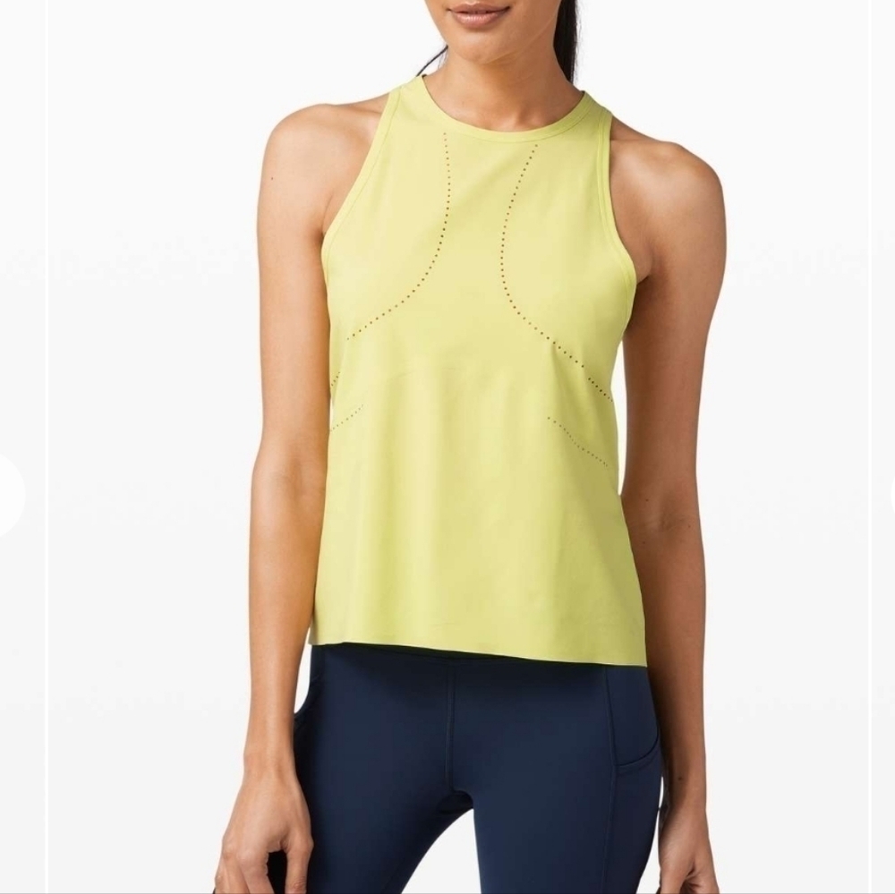 Lululemon Find Your Pace Tank Lemon Vibe Size 4.